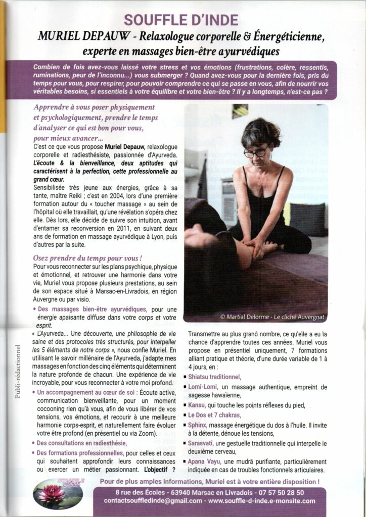 Relaxologue corporelle en massages ayurvédiques