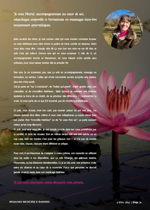 Mise à l'honneur dans le grimoire de Nathalie