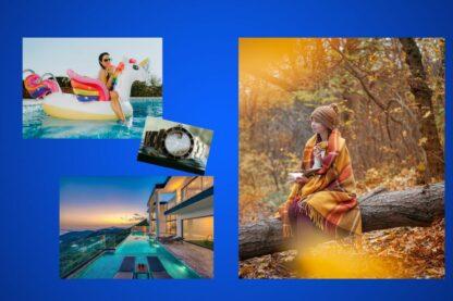 Contraste entre le luxe matériel et une femme apaisée dans la nature illustrant différents rêves de vie