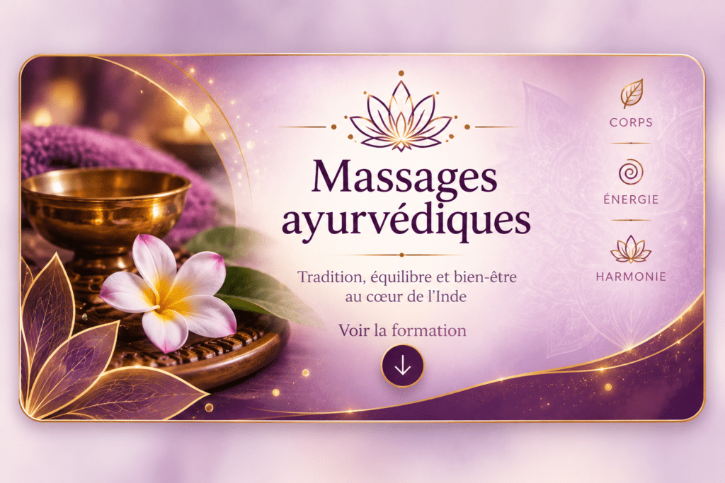 Formation aux massages ayurvédiques proposée par Souffle d’Inde